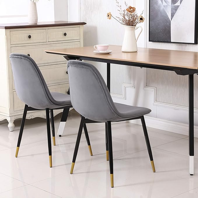 NicBex Haerin-SD-00350-LWJ Dining Chairs, 22.3"x17.3"x33.3", Gray - LeafyLoom