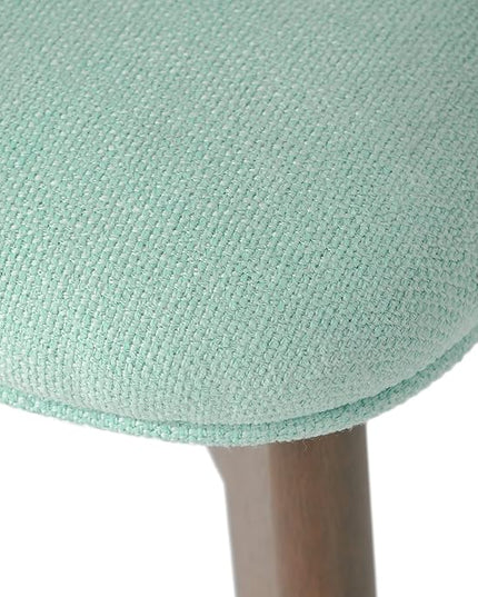 Christopher Knight Home Megann Mid-Century Wood Dining Set with Fabric Chairs, 5-Pcs Set, Natural Walnut / Mint - LeafyLoom