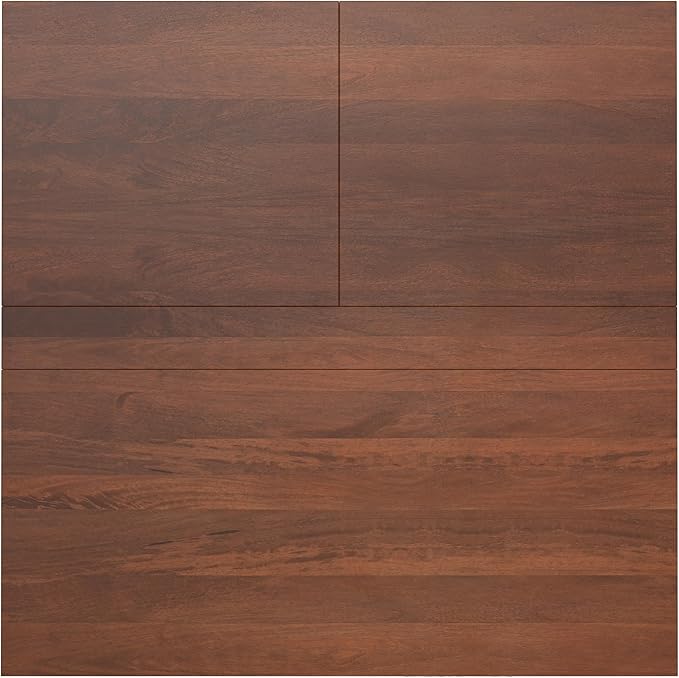 SIMPLIHOME Hunter SOLID MANGO WOOD Wide Square Industrial Lift Top Coffee Table for The Living Family Room, 32 inch, Umber Brown, Gold - LeafyLoom