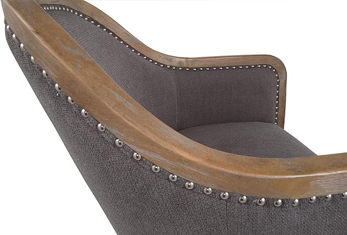 Signature Design by Ashley Engineer Vintage Casual Accent Chair with Nailhead Trim, Brown - LeafyLoom