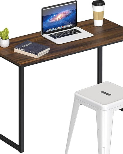 SHW Home Office 32-Inch Computer Desk, Walnut - LeafyLoom