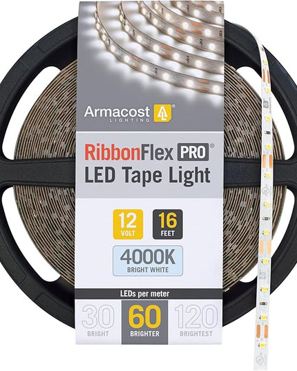 Armacost Lighting 152230 RibbonFlex Pro Series 60 LED Lights Strip, 16.4 ft, 4000K, ArmacostLighting