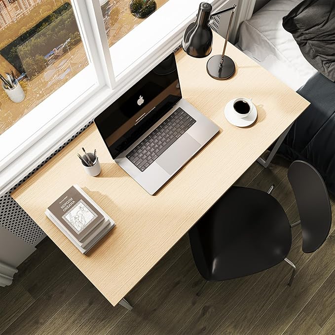 Folding Desk 30 Inch - Small Foldable Desk for Small Space Minimalist, Space Saving Collapsible Compact Desk Portable Table for Craft, Writing, Study and Work (No Assembly Required) - LeafyLoom