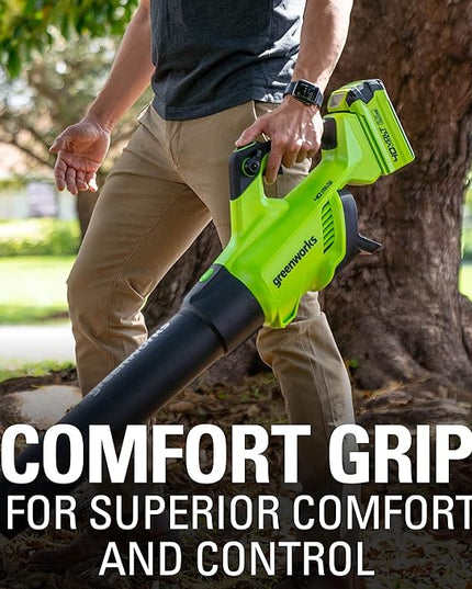 Greenworks 40V (120 MPH / 500 CFM / 75+ Compatible Tools) Cordless Axial Leaf Blower, Tool Only - LeafyLoom