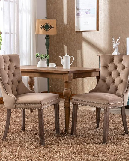 NicBex Haerin-SD-00114-LWJ Dining Chairs, 25.5"x19.7"x37.4", Khaki - LeafyLoom