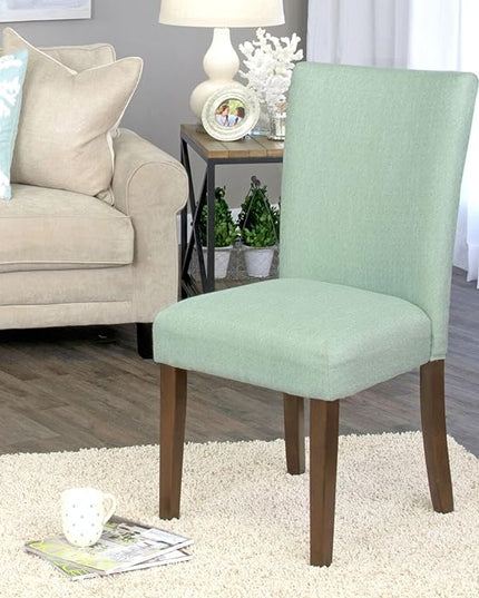 HomePop Parsons Classic Upholstered Accent Dining Chair, Single Pack, Teal - LeafyLoom
