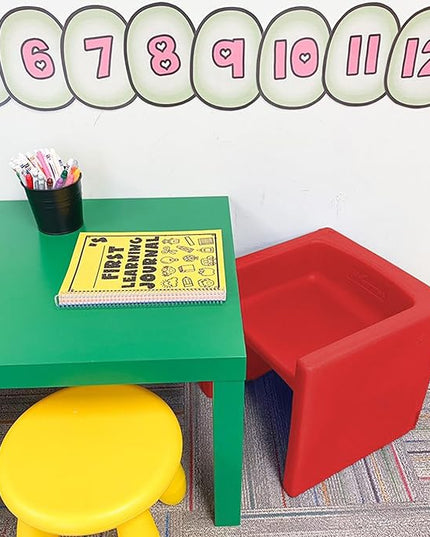 Children's Factory 3-in-1 Cube Chair for Kids, Flexible Seating Classroom Furniture, 1-Pack, Red - LeafyLoom