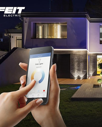 Feit Electric A19 Smart LED Light Bulb, 60W Equivalent, Tunable White, Alexa & Google Home Compatible, 2.4 GHz Wi-Fi, 90+ CRI, Non-Dimmable, 800 Lumens, 25,000-Hour Lifetime, OM60/CCT/CA/AG FeitElectricCompany