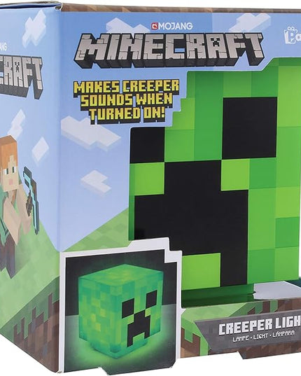 Paladone Minecraft Creeper Desk Light with Official Creeper Sounds, Handheld Night Light for Kids Room or Gamer Décor - Licensed Minecraft Gifts - LeafyLoom