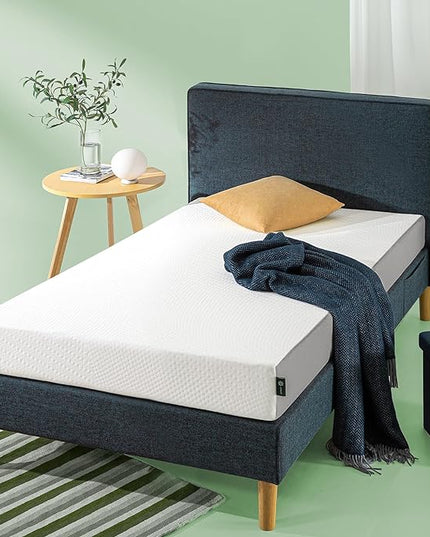 Zinus Cooling Essential Foam Bed Mattress Conventional, Twin, White - LeafyLoom