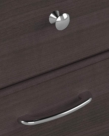 Bush Furniture L Shaped Desk with Drawers for Executive and Home Office | Cabot Collection Corner Table with Storage and Chrome Hardware | 72Wx23DX42W Return - LeafyLoom