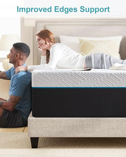 Full Mattress,10-Inch Full Size Foam Mattress in Box,Edges Support for Sleep Supportive,54" X 75" X 10" - LeafyLoom