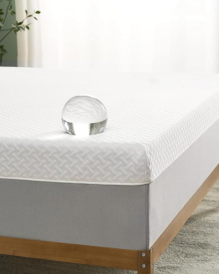 ZINUS 10 Inch Green Tea Essential Memory Foam Mattress [New Version], King, Fiberglass Free, Medium Feel, Breathable Airflow Memory Foam, Certified Safe Foams & Fabric, Mattress in A Box - LeafyLoom