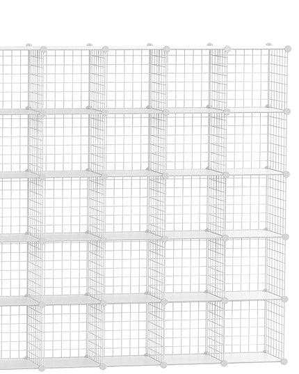 TUMUCUTE Closet Organizer,25-Cube Closet Organizers and Storage,Closet Cabinet Metal Shelf Rack Storage Shelves Bookshelf,Toy Organizers and Storage Bins - LeafyLoom