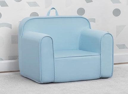 Delta Children Cozee Chair for Kids for Ages 18 Months and Up, Light Blue - LeafyLoom