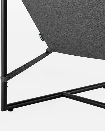 ZINUS Aidan Sling Accent Chair / Metal Framed Armchair with Shredded Foam Cushioning, Dark Grey - LeafyLoom