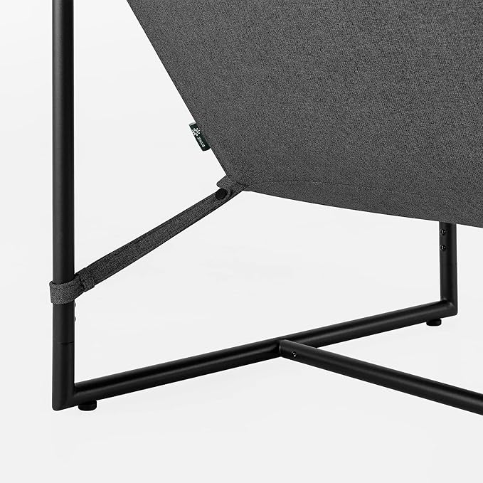 ZINUS Aidan Sling Accent Chair / Metal Framed Armchair with Shredded Foam Cushioning, Dark Grey - LeafyLoom