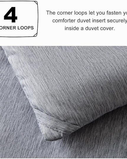 CozyLux Twin/Twin XL Comforter Set Dorm Bedding - 2 Pieces Grey Twin Extra Long Soft Luxury Cationic Dyeing Comforter for College, Gray Breathable Bed Sets with 1 Comforter and 1 Pillow Sham - LeafyLoom