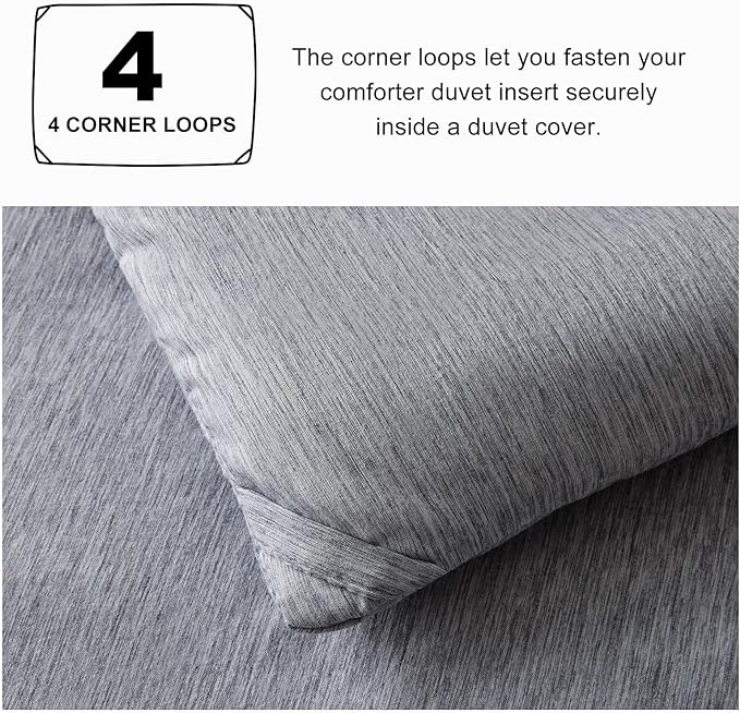 CozyLux Twin/Twin XL Comforter Set Dorm Bedding - 2 Pieces Grey Twin Extra Long Soft Luxury Cationic Dyeing Comforter for College, Gray Breathable Bed Sets with 1 Comforter and 1 Pillow Sham - LeafyLoom