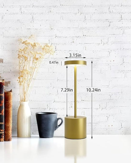 Cordless Table Lamps Set of 2, 5000mAh Rechargeable Battery Powered Lamp, 3 Color Stepless Dimmable LED Table Lamp, Portable Table Light for Outdoor/Indoor/Restaurant/Home. (Bronze)… - LeafyLoom