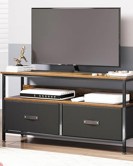 IDEALHOUSE Dresser TV Stand 50 Inch Entertainment Center with Storage TV Stand for Bedroom Small TV Stand Dresser with Drawers and Shelves, TV & Media Console Table Furniture for Living Room, Brown - LeafyLoom