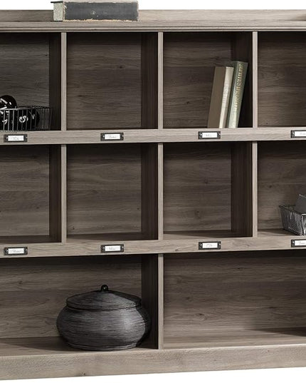 Sauder Barrister Lane Cubby Bookcase/ Book Shelf for Storage and Display, Salt Oak finish - LeafyLoom