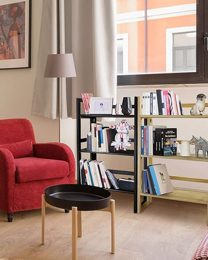 Casual Home 3-Shelf Folding Student Bookcase 20.75" Wide-Espresso - LeafyLoom