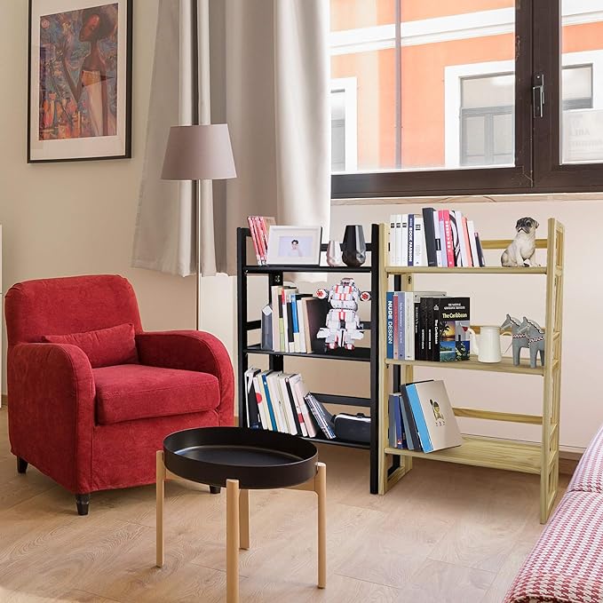 Casual Home 3-Shelf Folding Student Bookcase 20.75" Wide-Espresso - LeafyLoom