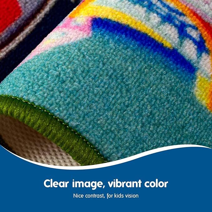 Car Mat for Kids Toy Cars 59X79 Inch Kids Rug,Car Rug Play Mat for Kids,Play Rug for Kids Playroom Bedroom,Road Traffic Kids Play Area Rug Non-Slip Backing, Kids Carpet Playmat Toddler Boys,Children - LeafyLoom