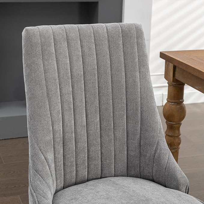 NicBex Haerin-SD-00129-LWJ Dining Chairs, 24.6"x19.7"x37.5", Gray - LeafyLoom