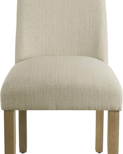 HomePop Dining Chair, Linen Cream (Single Pack) - LeafyLoom