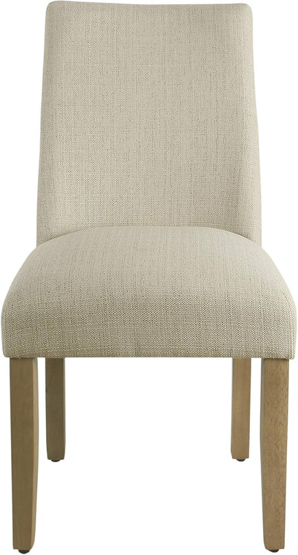 HomePop Dining Chair, Linen Cream (Single Pack) - LeafyLoom