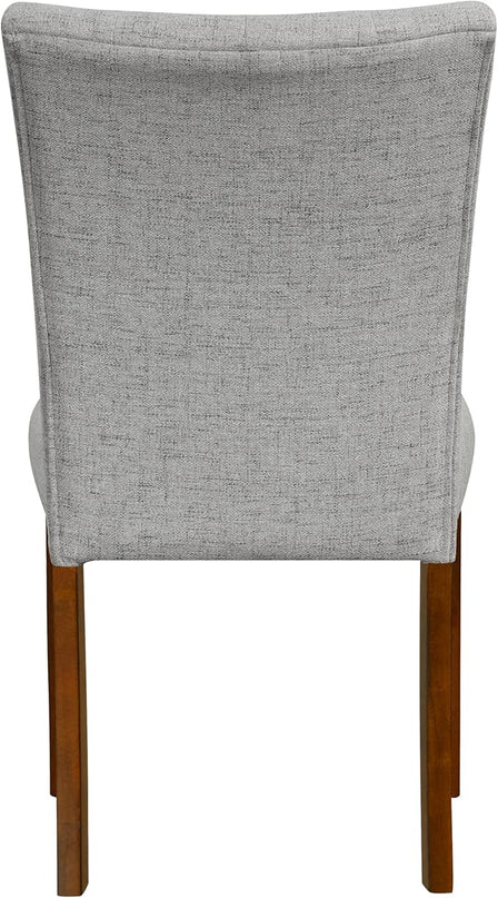 HomePop Classic Parsons Dining Chairs, Pack of 2, Pewte Gray Woven - LeafyLoom