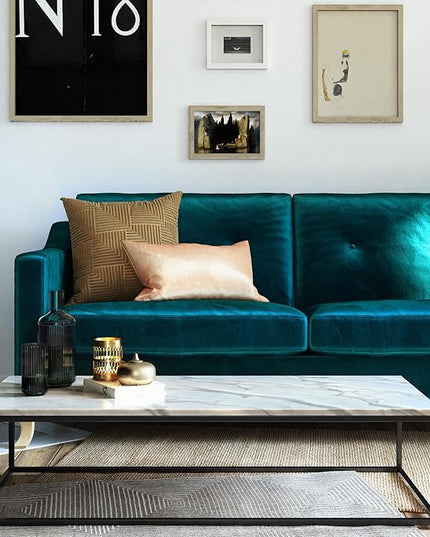 Mr. Kate Tess Sofa with Soft Pocket Coil Cushions, Small Space Living Room Furniture, Green Velvet - LeafyLoom