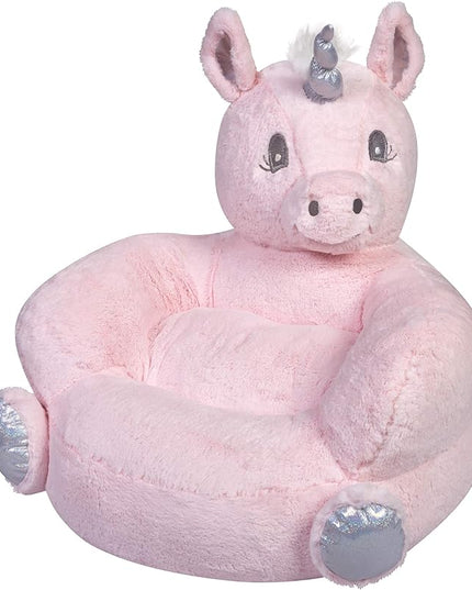 Trend Lab Pink Unicorn Toddler Chair Plush Character Kids Chair Comfy Furniture Pillow Chair for Boys and Girls, 21 x 19 x 19 inches - LeafyLoom