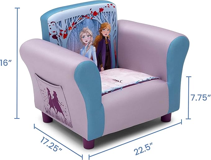 Delta Children Kids Character Upholstered Chair, Disney Frozen II - LeafyLoom