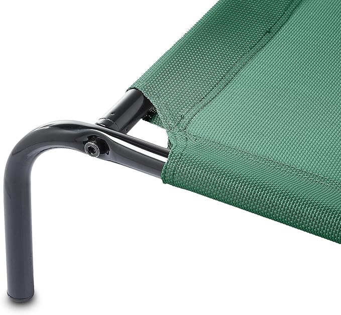 Amazon Basics Cooling Elevated Pet Dog Bed, Medium (43 x 26 x 7.5 Inches), Green AmazonBasics
