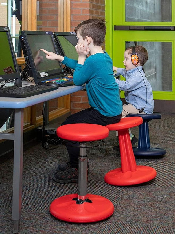 Kore Kids Preschool Wobble Chair - Flexible Seating Stool for Classroom, Preschool, Kindergarten & Elementary School - Age 4-5 yrs, Dark Blue (12in) - LeafyLoom