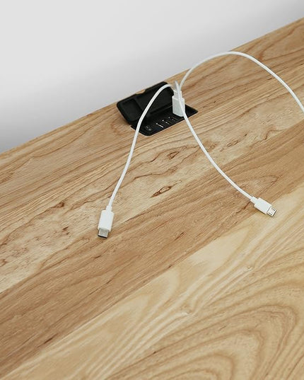 American Trails Freedom Made of Solid American Desk with USB Ports, Natural Oak (New) - LeafyLoom