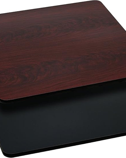 Flash Furniture Glenbrook 24'' Square Table Top with Black or Mahogany Reversible Laminate Top - LeafyLoom
