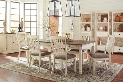 Signature Design by Ashley Bolanburg 20" Upholstered Dining Room Chair, Set of 2, Antique White - LeafyLoom