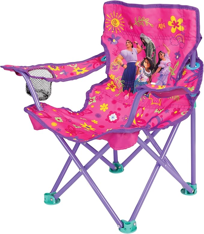 Disney's Encanto Kids Chair Foldable for Camping, Sports or Patio with Carry Bag, Toddlers 24M+ - LeafyLoom