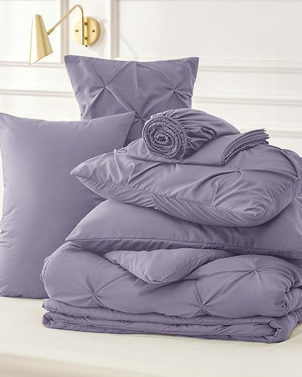 Bedsure Full Size Comforter Sets - Bedding Sets Full 7 Pieces, Bed in a Bag Green Bed Sets with Comforter, Sheets, Pillowcases & Shams, Adult & Kids Bedding - LeafyLoom