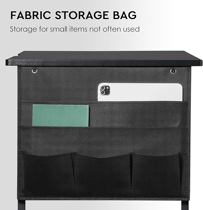 Ｍａｉｈａｉｌ Home Office Desk with Drawers and Shelves, 55” Computer Corner Desk for Small Space, Small L Shaped Desk with Side Storage for Bedroom, Black - LeafyLoom