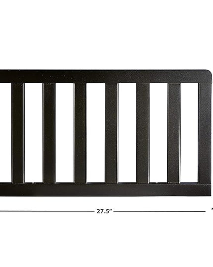 Evolur Loft Art Deco Convertible Crib Toddler Guard Rai, Black - LeafyLoom