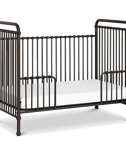 Namesake Abigail 3-in-1 Convertible Metal Crib in Vintage Iron, Greenguard Gold Certified - LeafyLoom