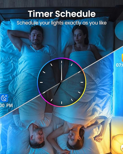 TJOY 100ft Bluetooth LED Strip Lights, Music Sync LED Lights Strip, RGB Color Changing LED Lights with Remote,Smart Phone APP Control, LED Lights for Bedroom,TV,Room DIY (APP+Remote +Mic) TJOY