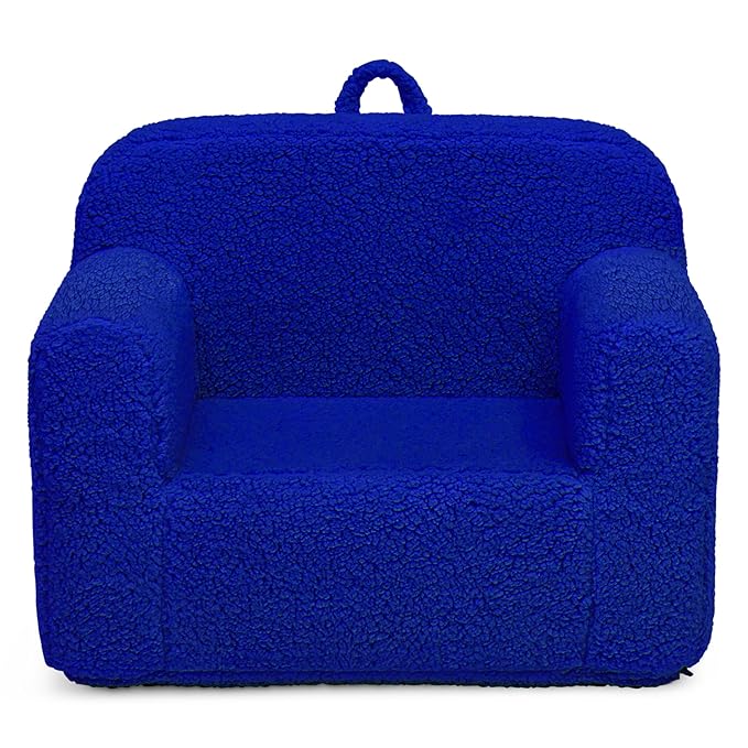Delta Children Cozee Sherpa Chair, Royal Blue - LeafyLoom
