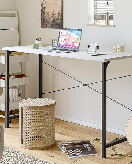CubiCubi Computer Desk, 32 inch Small Home Office Desk for Small Spaces, Modern Simple Style for Home, Office, Study, Writing, White - LeafyLoom