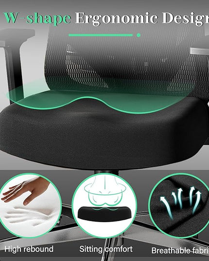 T23 Ergonomic Office Chair,Mesh Computer Desk Chairs with Adjustable Lumbar Support,Headrest,3-D Armrests,Swivel Wheels,Comfortable Home Office Desk Chairs for Long Hours,Rolling Gaming Chair - LeafyLoom